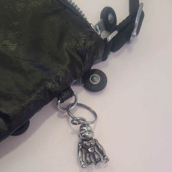 Kipling alvar black zipper mini nylon crossbody shoulder bag handbag size mini - Picture 5 of 7